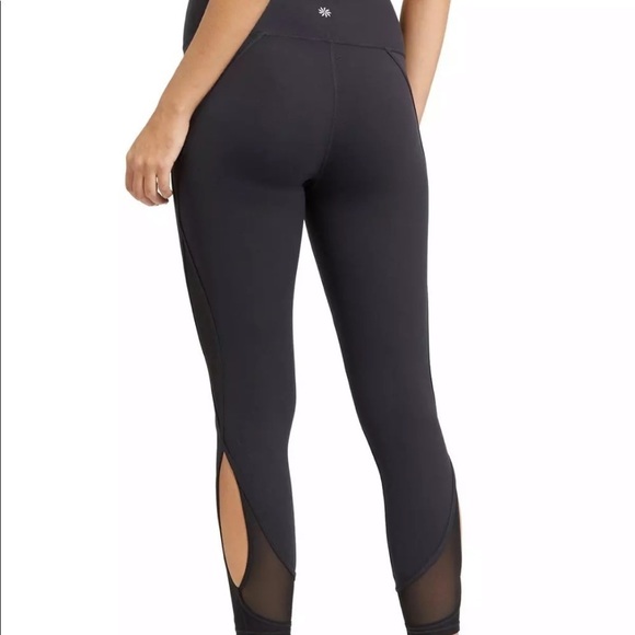 Athleta Mesh Salutation XXS Black 7/8  Legging - Picture 1 of 9